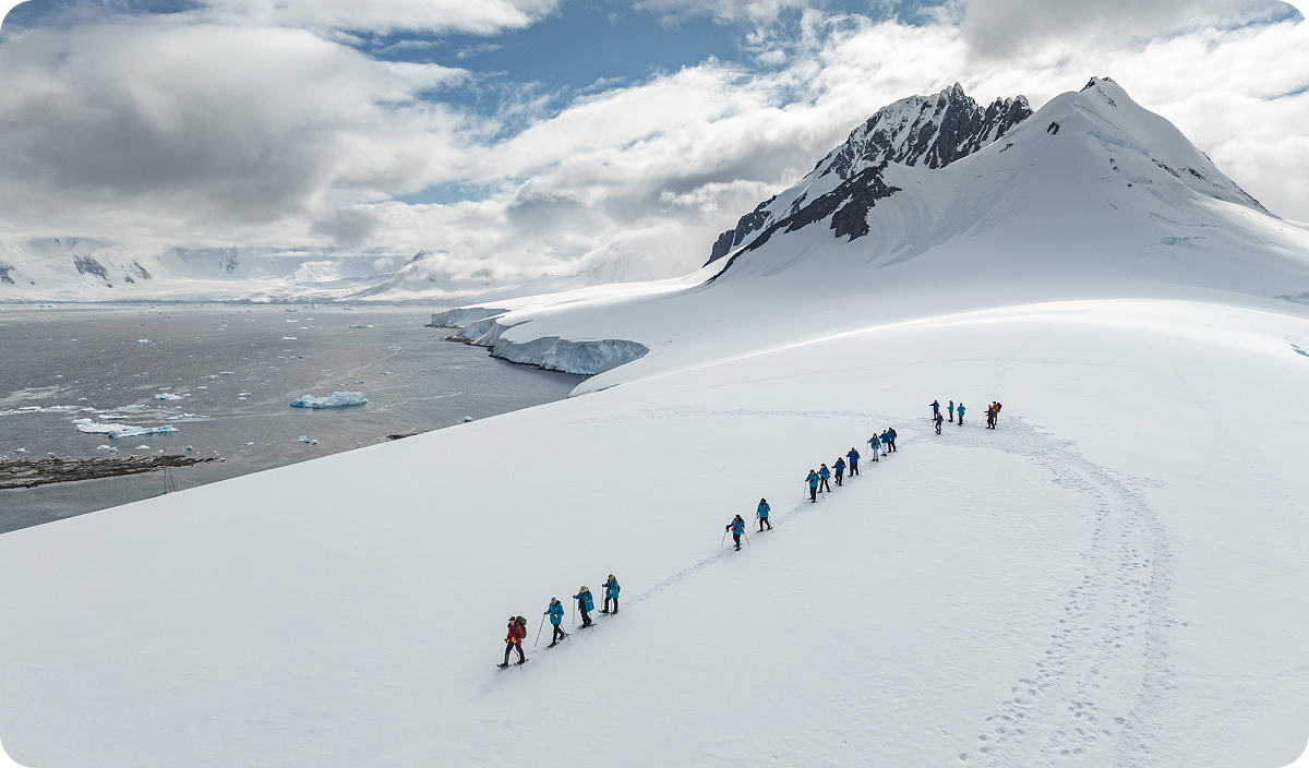 Trek on snowshoes