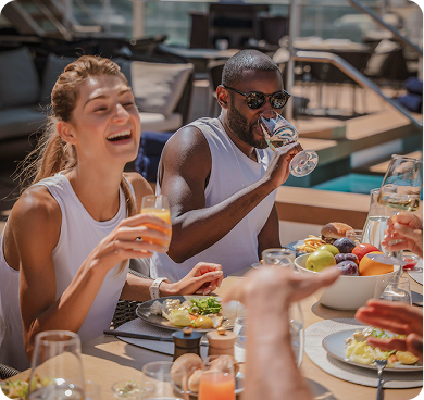 Poolside dining